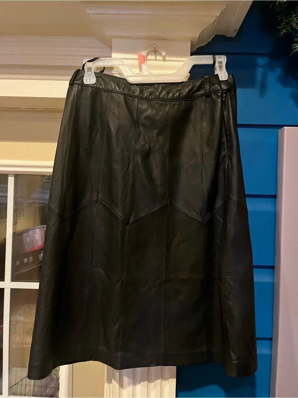 Isaac Mizrahi Genuine Leather Skirt Sz 2 - Picture 8 of 11